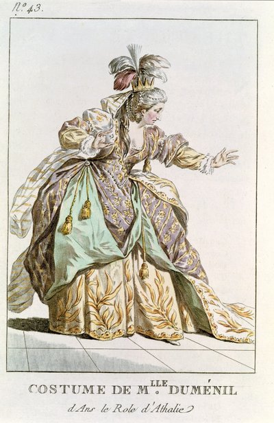 Mademoiselle Dumesnil (1713-1803) in der Rolle der Athalie in 